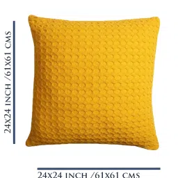 Jamio Firati Yellow Cotton Square Cushion Cover - Set of 2 image 3