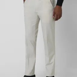 Peter England Beige Slim Fit Trousers image 3