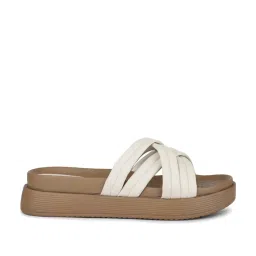 Inc.5 Women's Cream Cross Strap Sandals image 3