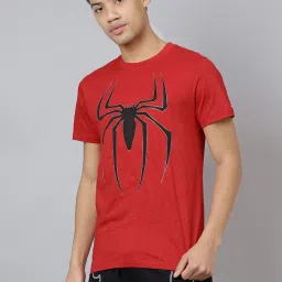 Free Authority Red Spiderman Printed Regular Fit T-Shirt image 3