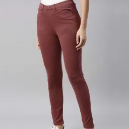 Go Colors! Brown Mid Rise Jeggings image 3