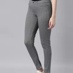 Go Colors! Grey Striped Jeggings image 3