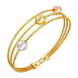 Joyalukkas 22k (916) Layered Pearl Grace Gold Bracelet For Women-image-18