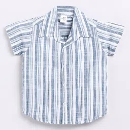 Clt.s Kids Blue Striped Shirt with Shorts image 3