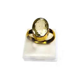 GenZcomplex Gold-Plated Brass Citrine Finger Ring image 2