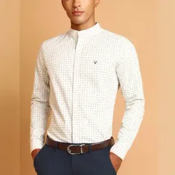Allen Solly Beige Slim Fit Printed Shirt-image-39