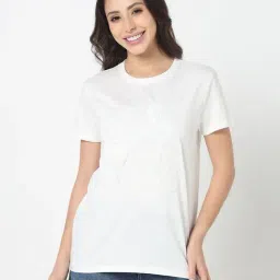 R&B White Cotton Graphic Print Relaxed Fit T-Shirt-picture-25