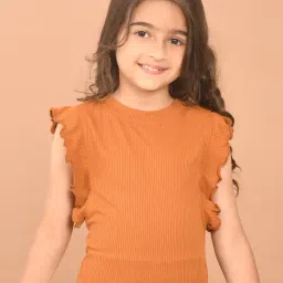 LilPicks Kids Brown Solid Top-image-53