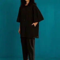 Space Lines Black Deja Vu Wabi Sabi Shirt And Pant image 3