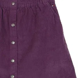 Tommy Hilfiger Kids Purple Cotton Regular Fit Skirt image 3