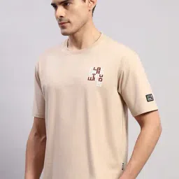 Rock.It Beige Regular Fit Printed T-Shirt image 3