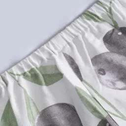 Maspar Green Cotton Printed 200 TC Double Fitted Bedsheet with 2 Pillow Covers image 3