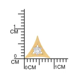 p.c. chandra jewellers BIS Hallmarked 14k Yellow Gold American Diamond Stud Earrings for Women & Girls image 5