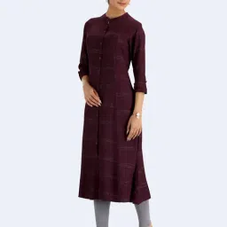 Cotton Culture Purple Cotton Striped Kurta image 4