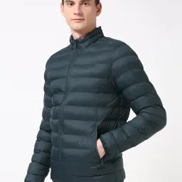 Peter England Navy Regular Fit Quilted Jacket image 3