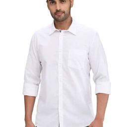 Parx White Slim Fit Shirt-picture-6