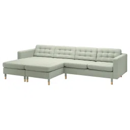 ikea landskrona 4-seat sofa with chaise longues, Gunnared light green/wood-picture-25