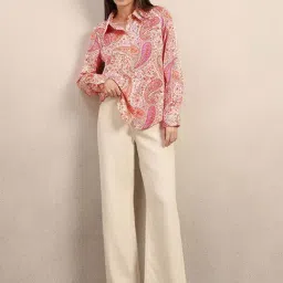 Vero Moda Pale Peach Regular Fit Printed Shirt image 5