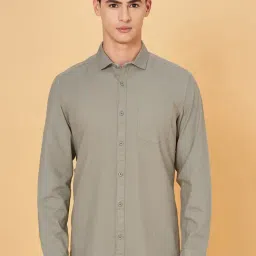 Byford By Pantaloons Dusty Jade Green Slim Fit Shirt-image-70