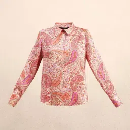 Vero Moda Pale Peach Regular Fit Printed Shirt image 4