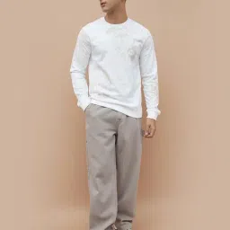 Fame Forever By Lifestyle White Cotton Regular Fit Printed Sweatshirt image 4