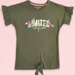 Pantaloons Junior Olive Cotton Printed T-Shirt-picture-37
