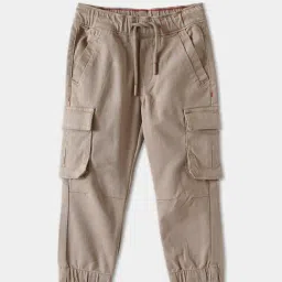 R&B Kids Dark Beige Regular Fit Trousers-picture-24