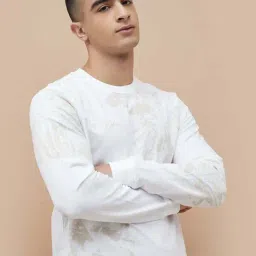 Fame Forever By Lifestyle White Cotton Regular Fit Printed Sweatshirt image 5