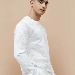 Fame Forever By Lifestyle White Cotton Regular Fit Printed Sweatshirt image 3