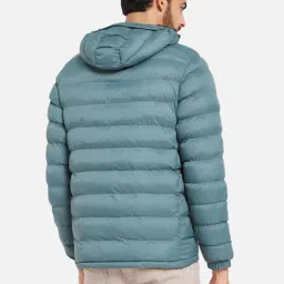METTLE Blue Regular Fit Hooded Jacket image 2