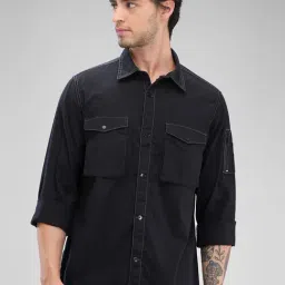 Spykar Black Regular Fit Shirt-picture-46
