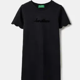 United Colors Of Benetton Black Cotton Regular Fit Embroidered Dress-picture-43