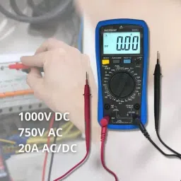 Metravi Digital TRMS Multimeter Backlit LCD Display Blue & Black, 6030A+ image 2