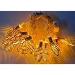 AK 15 Bulbs Spring Holder Shape Golden Fairy Light for Decoration 3 m, SPRINGHOLDER image 3