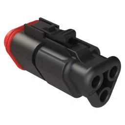 AMPHENOL SINE/TUCHEL PLUG HOUSING, 3POS, THERMOPLASTIC, BLK, AT06-3S-SR01BLK-picture-16