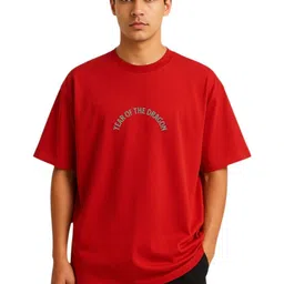 GLOBAL NOMAD Graphic Printed Drop-Shoulder Sleeves Pure Cotton Oversized T-shirt-picture-49