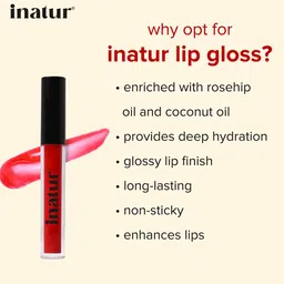 Inatur Lip Gloss - Glam Pink 2 ml image 5