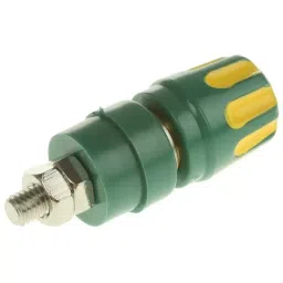 hirschmann test and measurement HIRSCHMANN AND MEASUREMENT 35A Green Yellow 27 mm With Brass Contacts Nickel Plated-8 Hole, 930103188 image 3