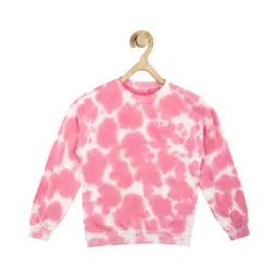 Peter England Kids Pink & White Tie Dye Full Sleeves Sweatshirt-picture-21
