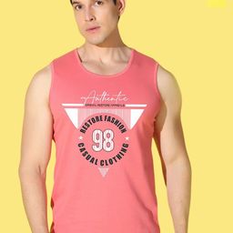 WOOSTRO Pack Of 2 Printed Ultra-Soft Gym Vests VWS26(98 YELLOW)(98 PEACH)-picture-20