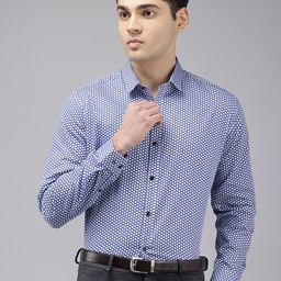 van heusen V Dot Slim Fit Floral Printed Pure Cotton Formal Shirt-picture-45
