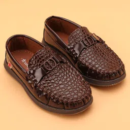 Cute Walk by Babyhug Formal Slip On Shoes - Dark Brown-picture-22