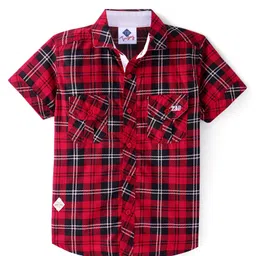 TONYBOY Half Sleeves Checked Shirt - Red-picture-16
