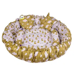 Babytoons Baby Bedding Set New Born Reversible Nest Bed with Pillows (0-6 Months) Green-picture-14