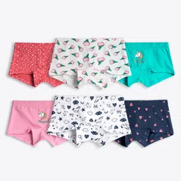 Ariel Cotton Blend Pack Of 6 Animals & Hearts Printed Hipsters - Multi Colour-picture-19