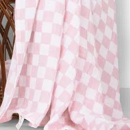 Theoni 100% Cotton Muslin Swaddle-Violet Chequer image 2