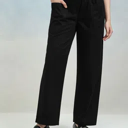 Tokyo Talkies Women Tapered Fit Easy Wash Trousers-image-15