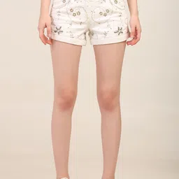 7OUNCE Women Embellished Denim Shorts Technology-picture-17