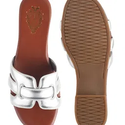 Shoetopia Colour Blocked Sandals - Silver image 5