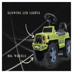 Joyride Speedy Hummer 4x4 Ride on Jeep for Kids | Push RideOn Toy Jeep with Music & Led Light with Backrest I Headlight|Seat Storage & Big Wheels for Kids 1 to 4 Years image 5